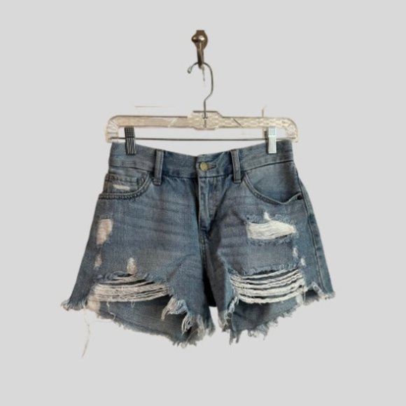 Just Black Distressed Women's Shorts - Picture 1 of 3